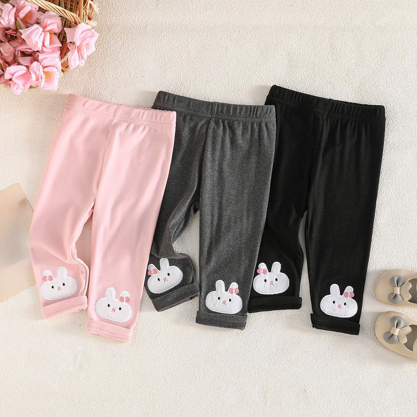 

Teen Girl Pants Cartoon Cute Trousers For Baby Girls Three Piece Set For Children Size 14 16 Girls Leggings