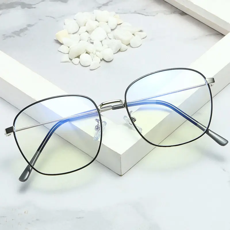 Xiao Zhan Same Style as Jiang Shuying Glasses Small Face Discoloration Myopia Square Frame Glasses Frame Internet Celebrity UV P