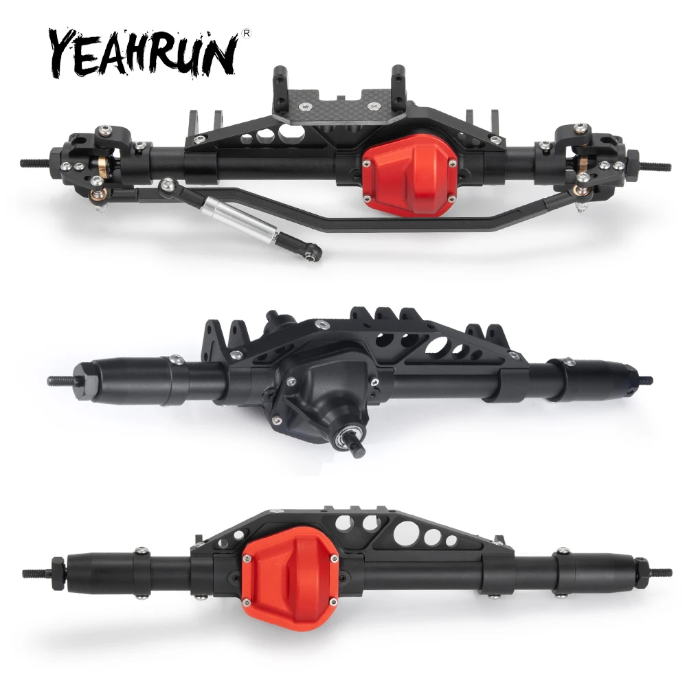 

YEAHRUN Complete Metal Alloy Front Middle Rear Axle for Axial Wraith 90018 90048 90053 1/10 RC Rock Crawler Car Upgrade Parts