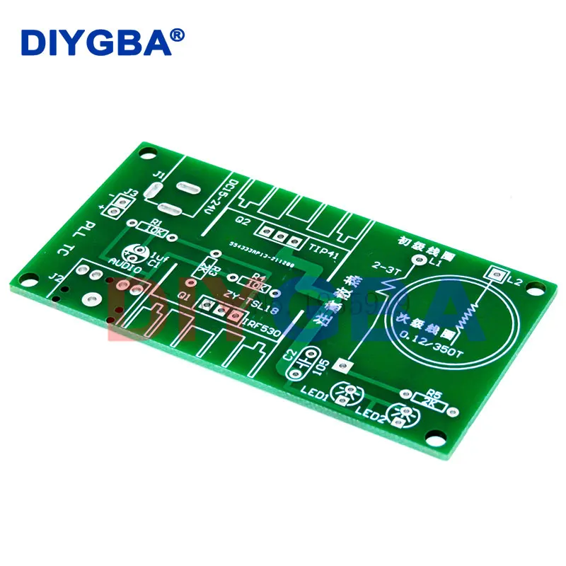 Tesla Coil DIY Electronic Kit Parts Production Magic Props 15W MINI Music Loudspeaker Production 3.5mm Socket DC 15-24V 2A