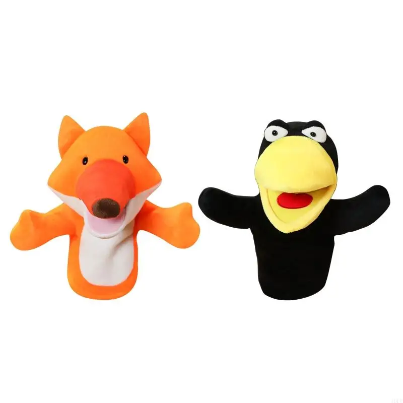 Động vật 16fe Crow Puppets cho trí tưởng tượng cho những con rối tay chơi đồ chơi đồ chơi đồ chơi búp bê cho trí tưởng tượng