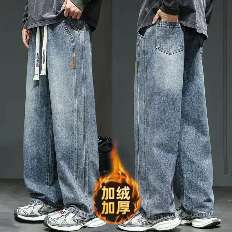 

Мужская одежда Зимние брюки Джинсовые брюки Hombre Уличная одежда Y2K Одежда Джинсы для мужчин Мешковатые джинсы Мужские джинсы Homme Мужские джинсы