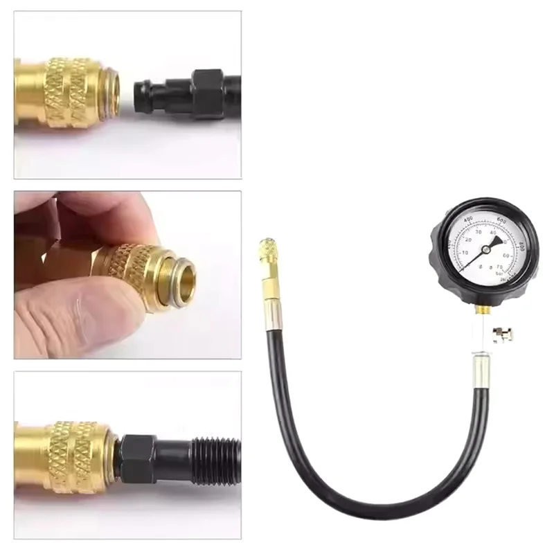 

【Price Drop !!】 Cylinder Pressure Test Tool Kit Engine Compression Tester Tool Kit Cylinder Gauge Pressure Detection Test Set