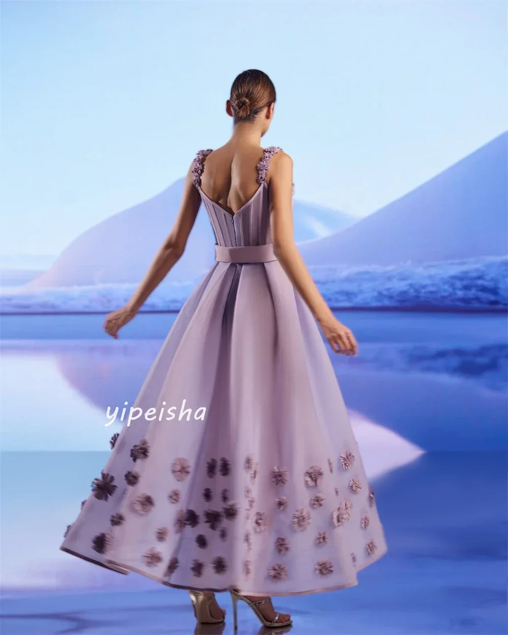 Customized Evening Dresses Ruched Graduation A-line V-neck Dress Exquisite High Quality Occasion Formal Party Gown for Women
