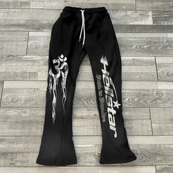 Y2k Pantaloni svasati Hip Hop Uomo Pantaloni larghi con stampa 3D Pantaloni sportivi casual a vita media Sportivi femminili Streetwear Pantaloni svasati vintage