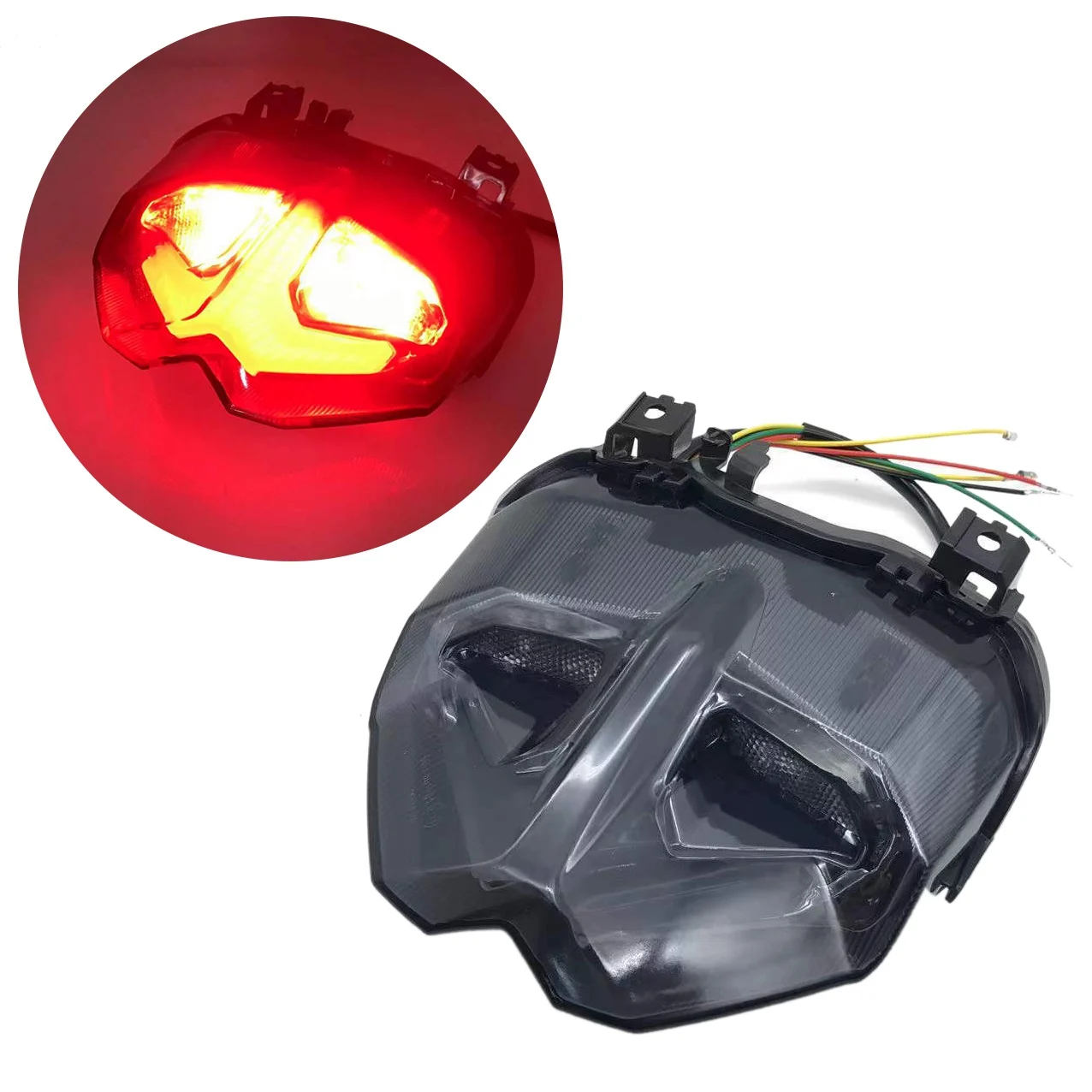 Motorcycle LED Taillight for MT09 2021+ Brake Signals Integrated Rear Tail Light Blinker Black