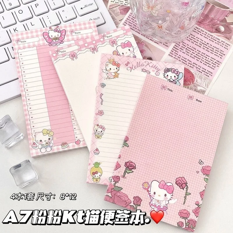 Sanrio Series Stationery Hello Kitty Cute CartoonMemo Notebook Can Be Torn Memo NotebookStationery Supplies Gift