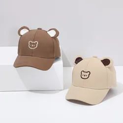 Cute Embroidery Bear Baseball Cap Summer New Cotton Boy Girl Thin Sunhat Unisex Outdoor Snapback Casual Children Baseball Hat