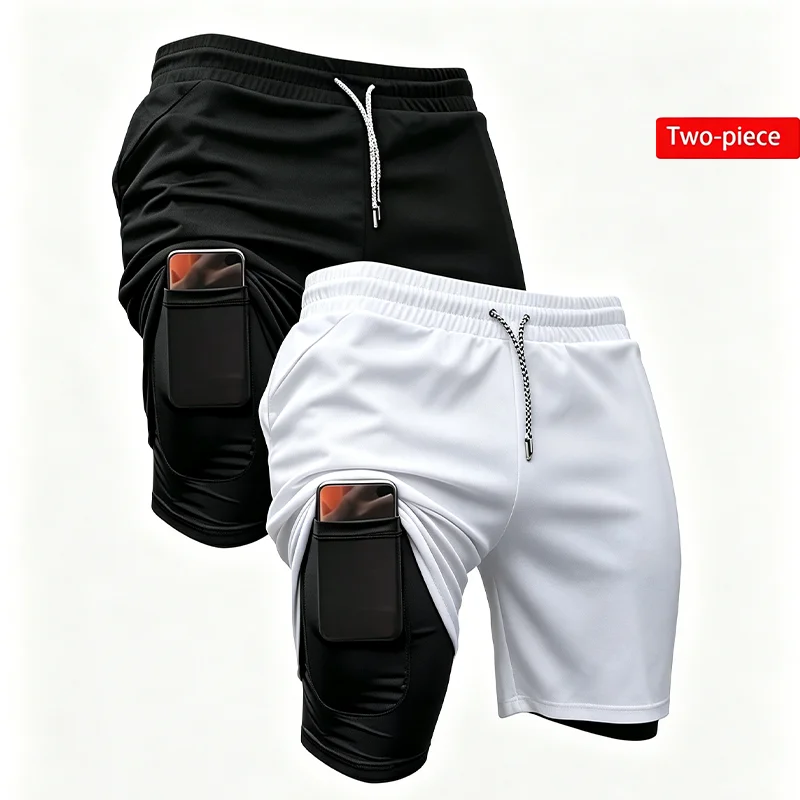 Compression Shorts Athletes - Shorts Esportivos Masculinos de Camada Dupla