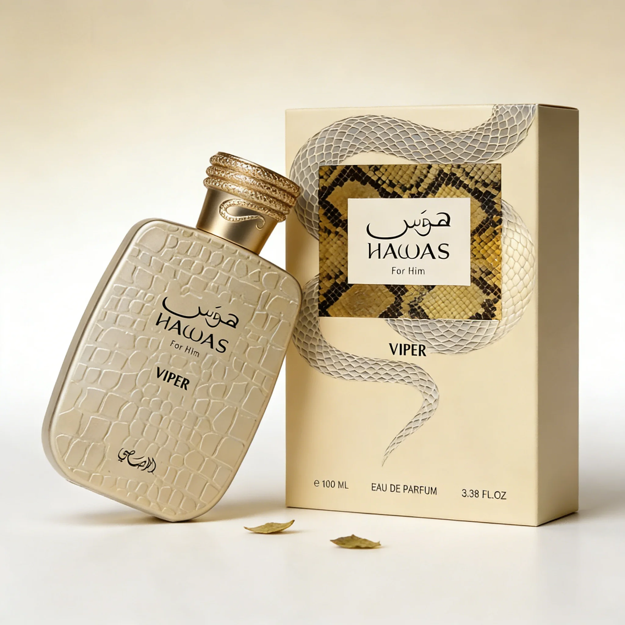 

Hawas Viper For Him Men's Perfume 3.38oz, Deep Leather & Amber Aroma, Refined Sophisticated Scent