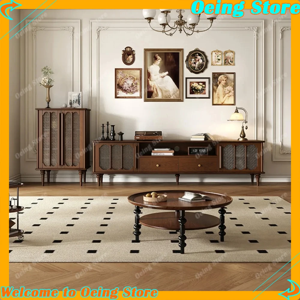 

Aesthetic Luxury TV Stand With Chic Handles Stylish Glass Mid Century Elegant TV Cabinet Organizer Vintage Meuble Home Decor