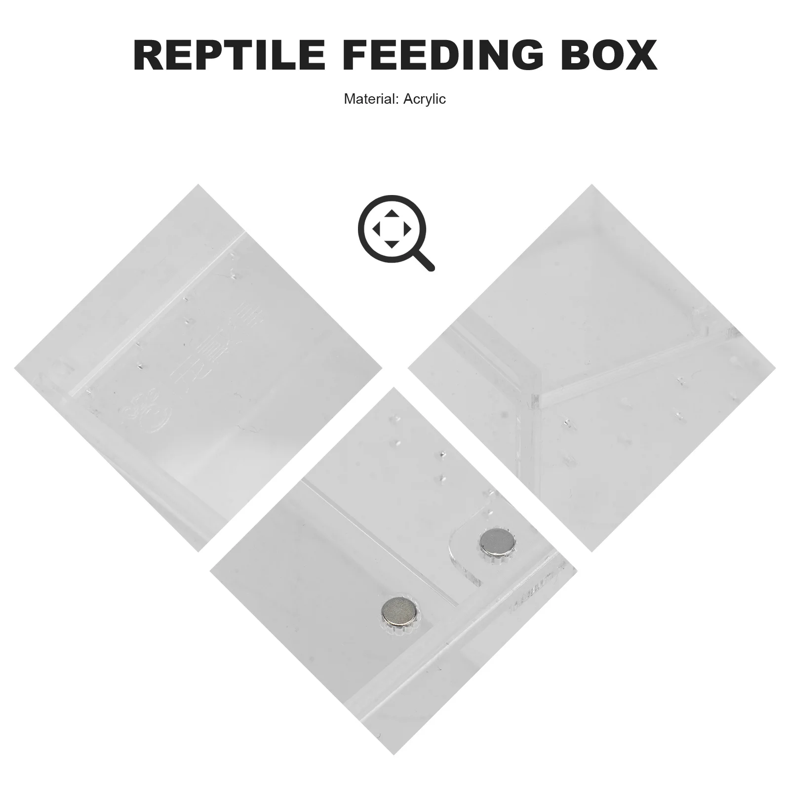 

Large Transparent Reptile Feeding Box For Turtle Spider Snake Scorpion Hermit Crab Breeding Terrarium Case Container
