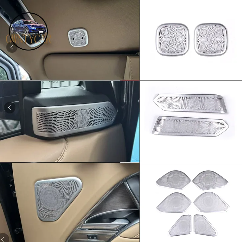 For Land Rover Range Rover Vogue L460 2023 Stainless Steel Car Door Horn A-pillar Roof Horn Cover decorative Frame Accessories