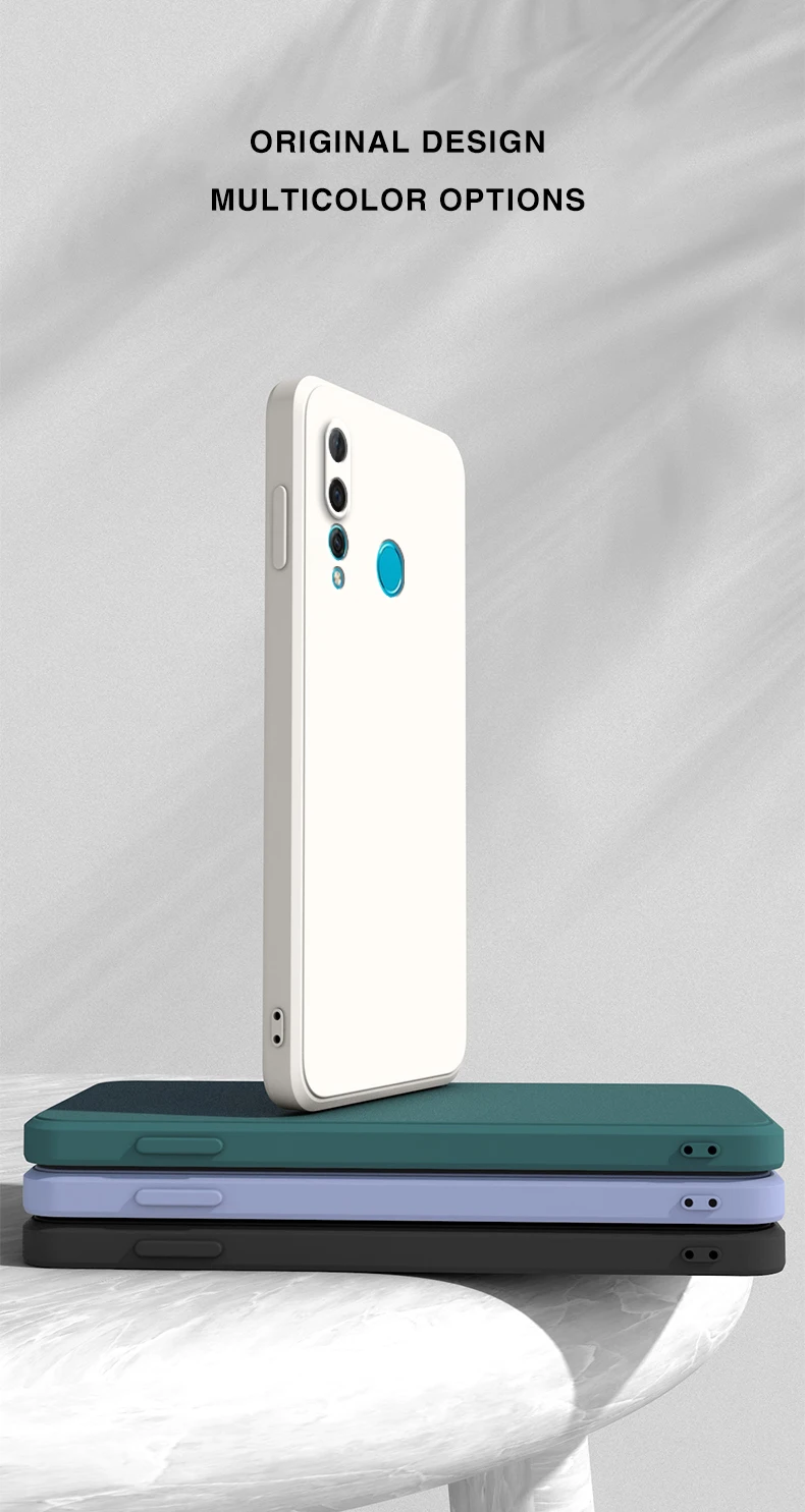 Quadratische Handyhülle aus flüssigem Silikon für Huawei Y6P Y7P 2020 P40 Lite E Y6 Y6S Y7 Y9 Prime 2019 P Smart Z P30 Lite Rückseitenhülle – Detail 8