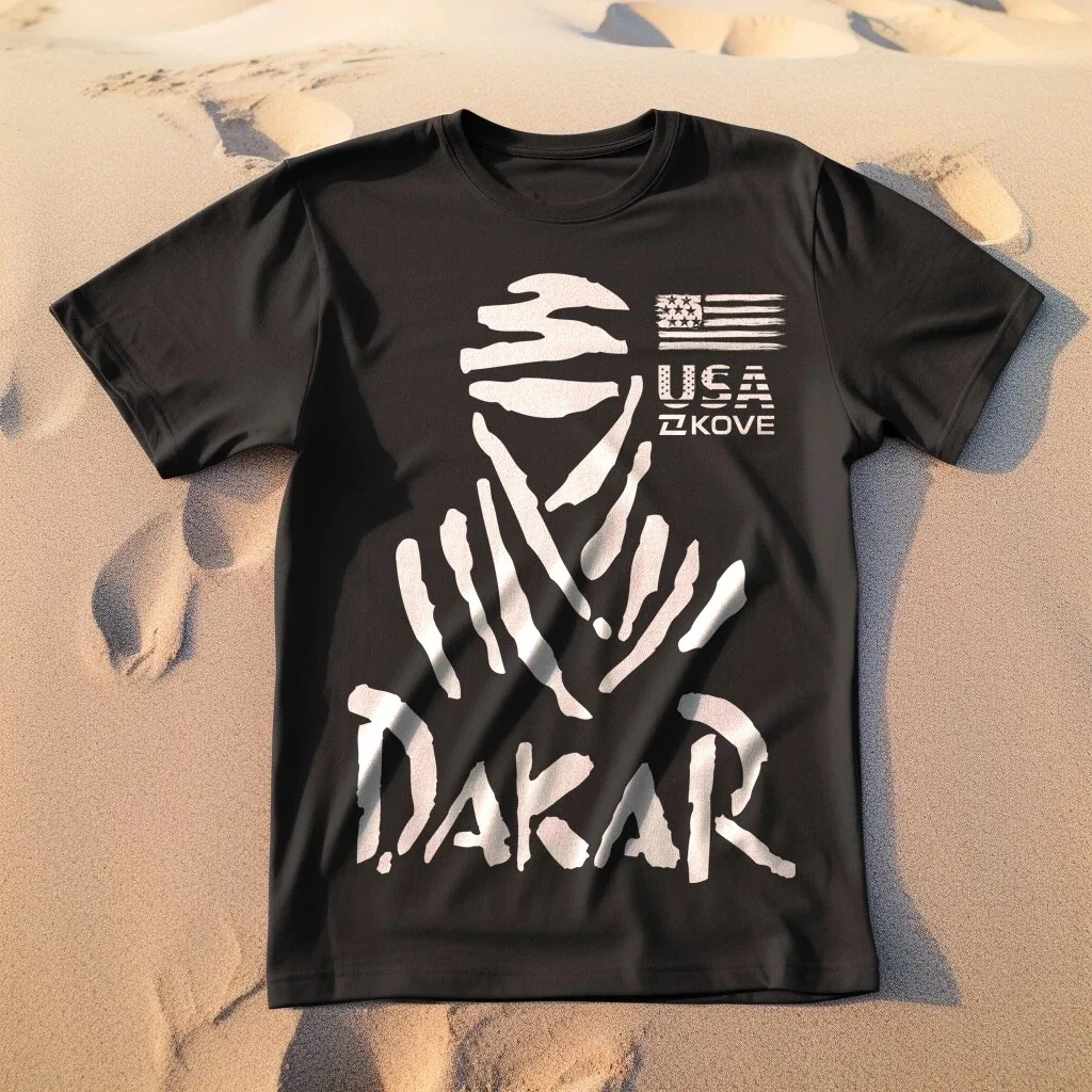 Dakar Rally USA Kove American Flag Off-Road Racing Graphic T-Shirt Cotton Men Women Streetwear Tee