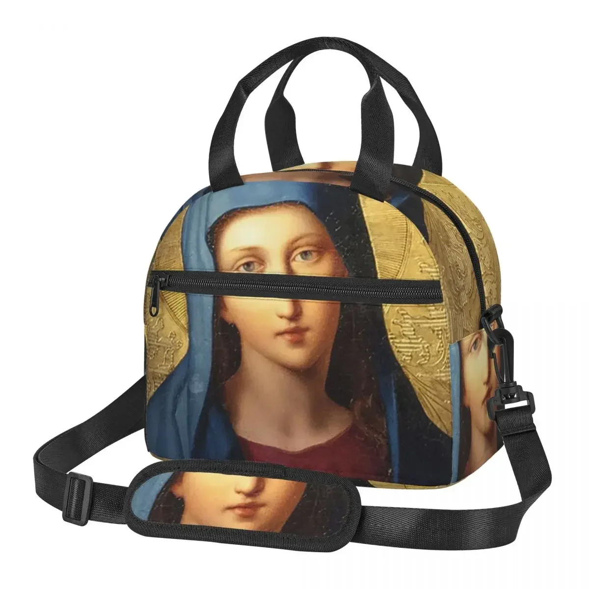 

Католицизм Святых Иисус Мэри Сумки для обеда Изолированная коробка для бенто Сумка для обеда Герметичные сумки для пикника Термосумка-холодильник для детей Школьная