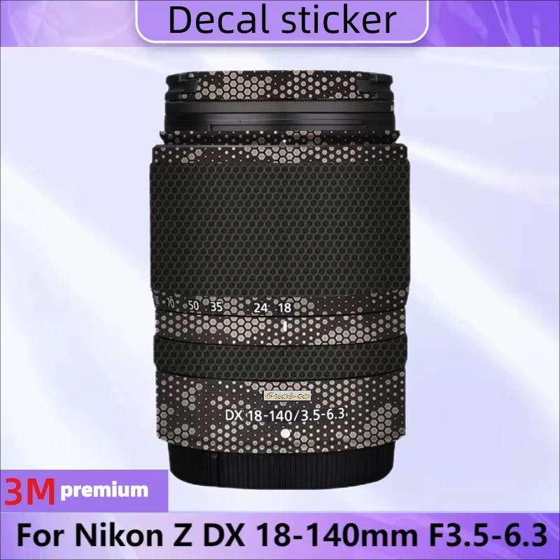 

For Nikon Z DX 18-140mm F3.5-6.3 Decal Skin Vinyl Wrap Film Camera Lens Protective Sticker Anti-Scratch Protector Coat