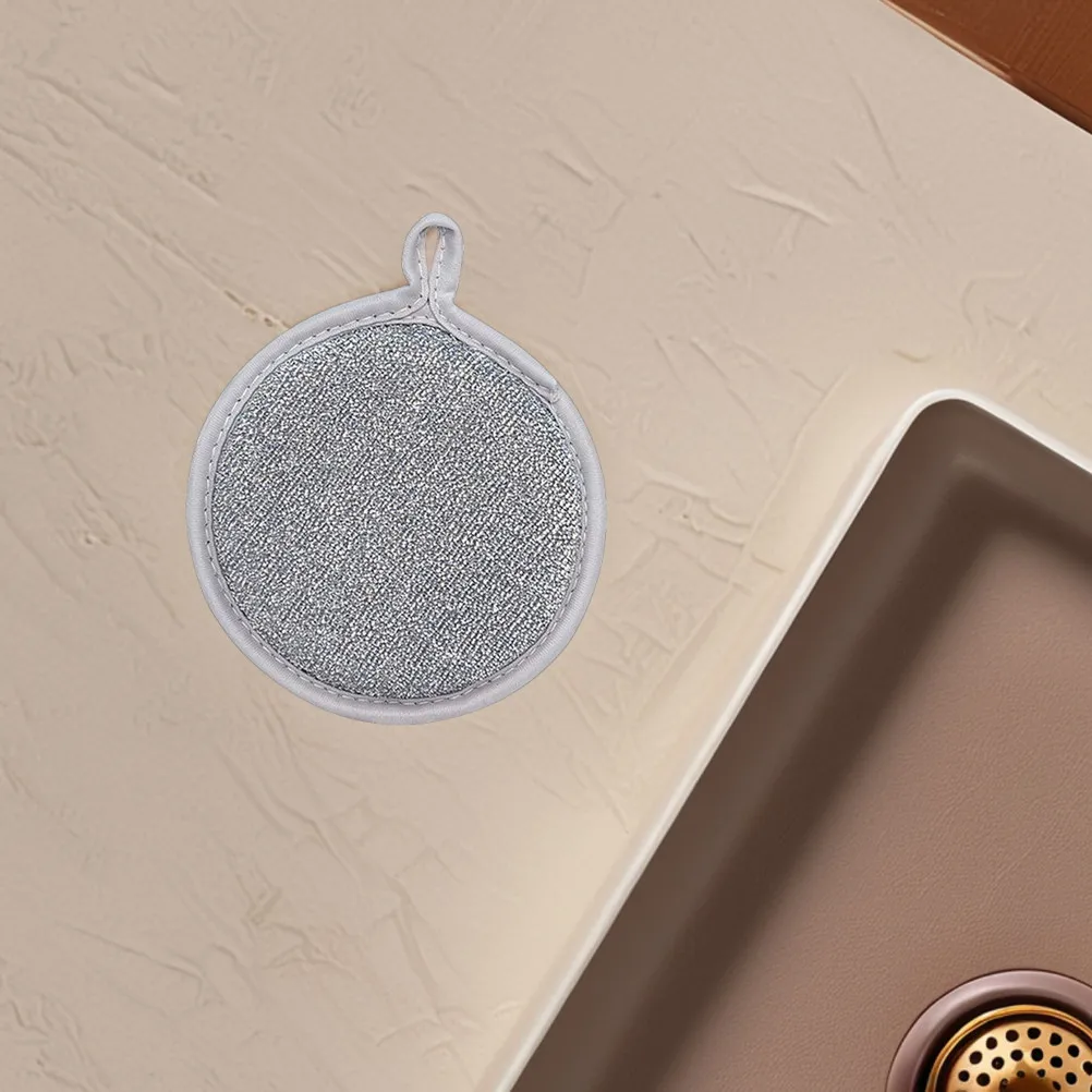 5Pcs High-Absorbency Double-Sided Silver Wire Sponge Reusable Dishcloth for Dishwashing Cookware Kitchen Cleaning Heavy Duty