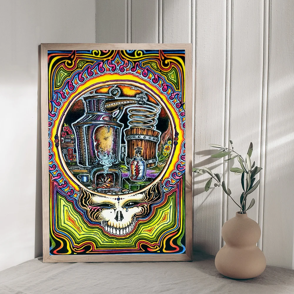 Grateful Dead DIY Sticky Poster Vintage Room Bar Cafe Decor Home Decor