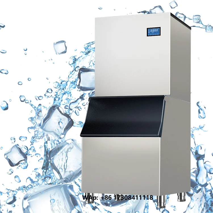 220V/1.18KW Commercial Automatic Big Crystal Ice Cube Maker Machine 550kg Day Best Naixer Ice Cube Maker Machine
