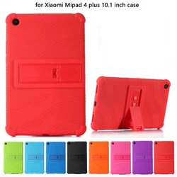 Silikonowe miękki stojak etui na tył do Xiaomi Pad 4 8.0 MiPad 4 Plus 10.1 2018 etui na Mi Pad 4 8.0 Pad4 Plus 10.1 calowe etui