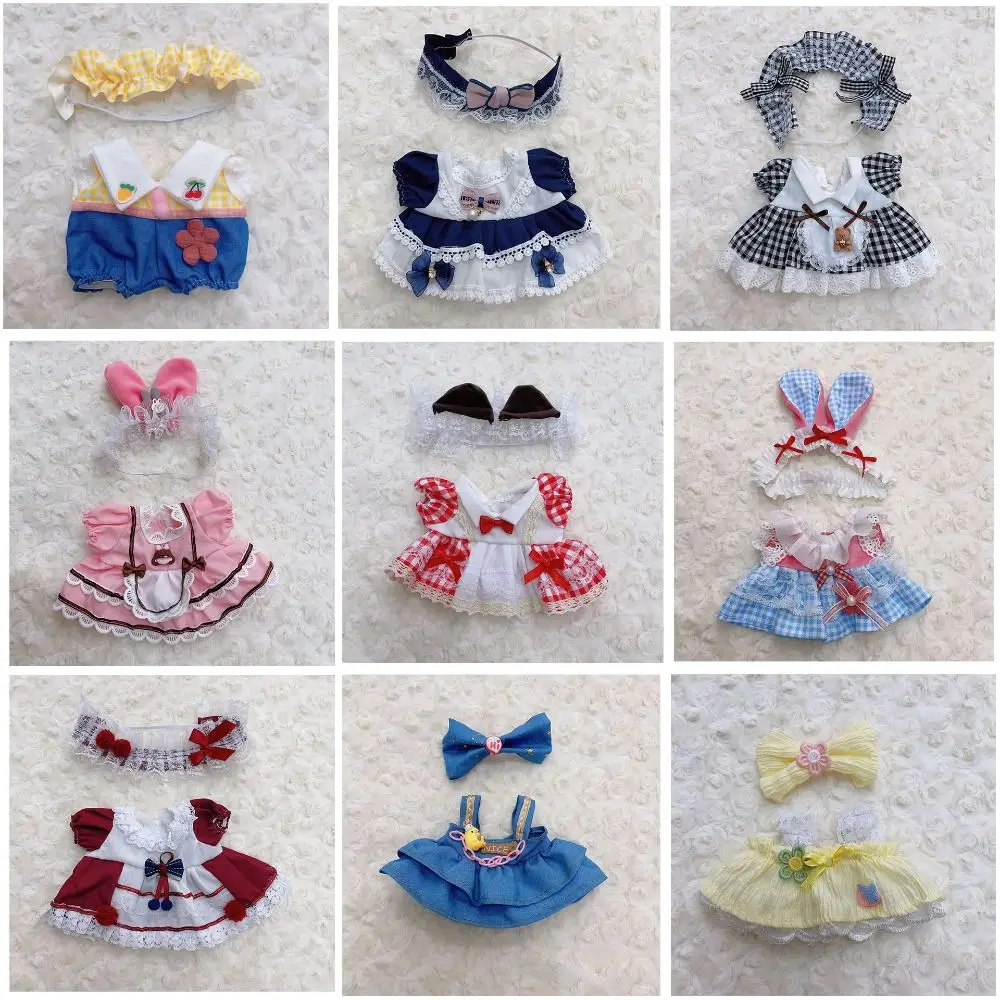 Doll Princess Dresses Plush Dolls Clothes Skirt 20cm Cotton Doll Dresses Skirt Decoration for EXO Idol Dolls Accessories