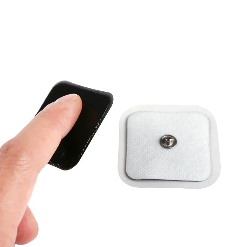 

10/20/50pcs Non-woven Electrode Pads 4x4cm Snap On Replacement For Tens Acupuncture Digital Machine Slimming Massager Therapy