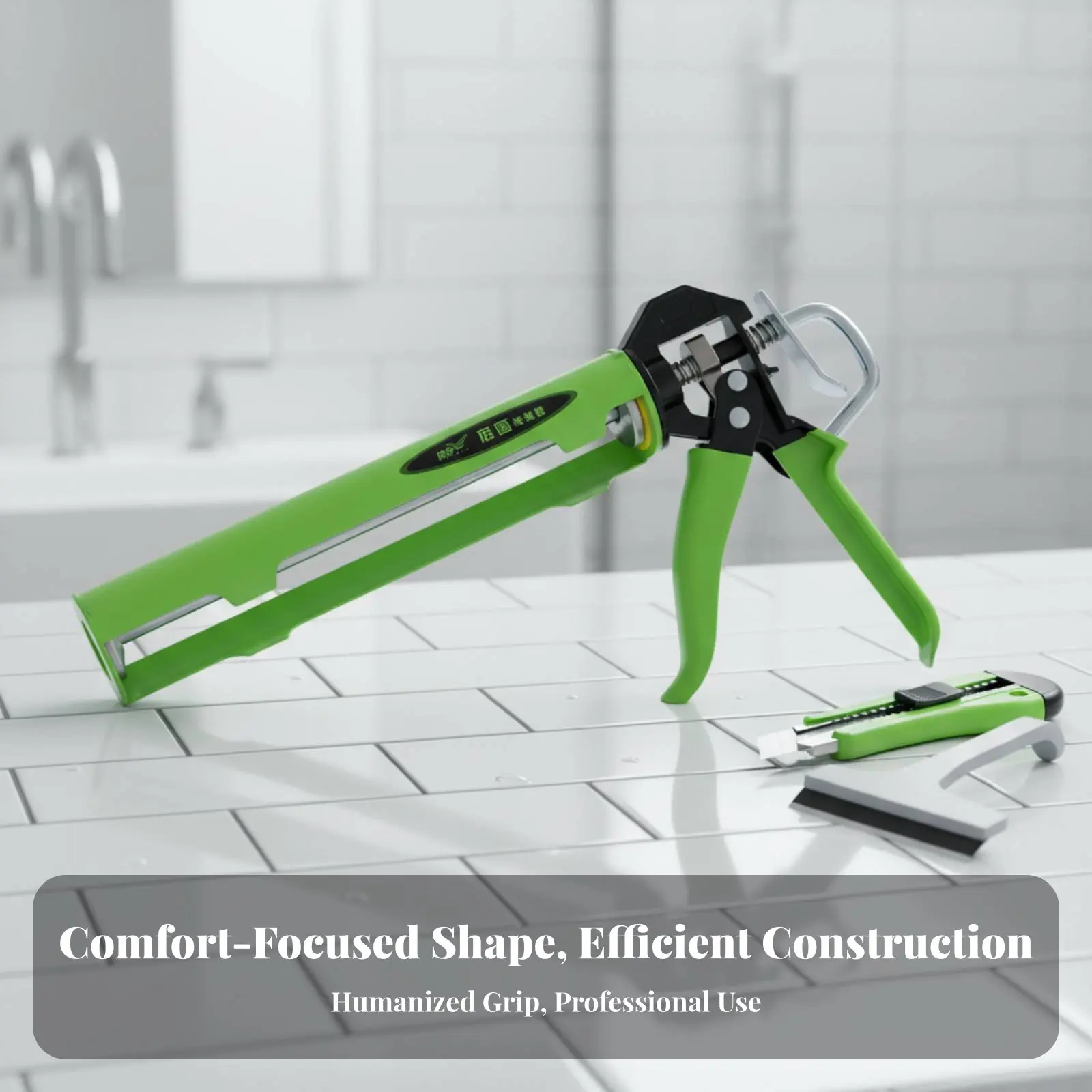 

Rotating Caulking Sturdy Construction Caulking Hand Tool Sturdy Duty Comfortable Grip for Homeowners, Bathroom, Kitchen