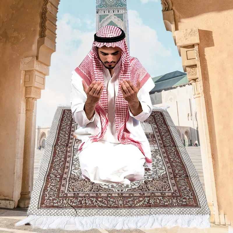 سجاد الصلاة المحمولة الشرق الأوسط الصلاة حصيرة المسلمين السجاد الإسلامي حقيبة السفر R7UB
