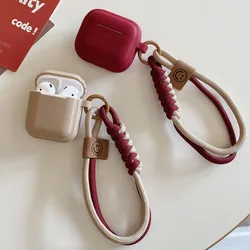 Soft Silicone with Hand Strap Case For Airpods Pro 3 Protective Wireless Earphone Cover For AirPod 4 Pro 2 1 3 Charging Box Bags