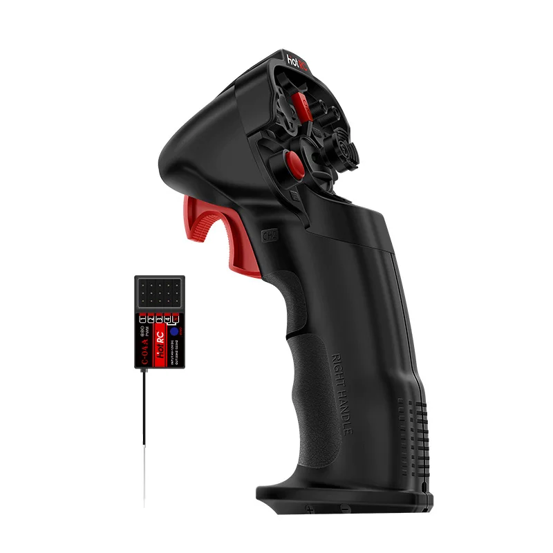 HotRC Armcore DS-4A 2.4G Trasmettitore del sistema radio RC a mano singola Ricevitore 4CH per RC Car Boat Aereo Fighter Pilot Style