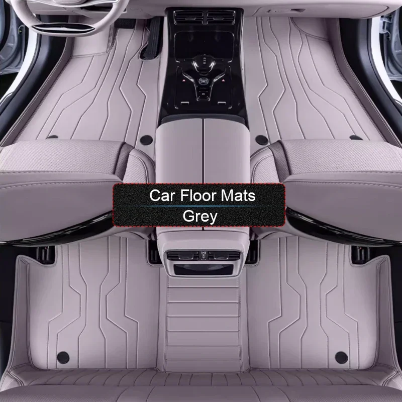 For BYD HAN EV 2022-Present Custom Nappa Leather Car Foot Protect Mat Luxury Waterproof Floor Pad Interior Auto Accessory