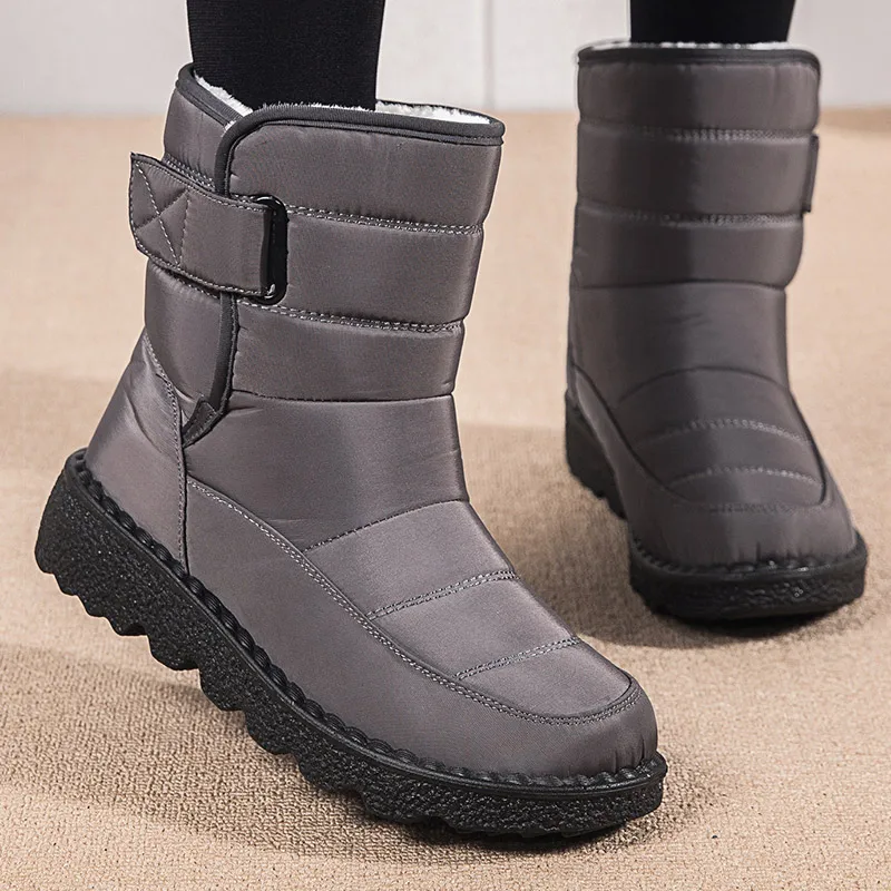 Schnee Stiefel Frau Plus Größe Schuhe Frau Plattform Frauen Schuhe Plüsch Wasserdicht Mid Hohe Stiefel Casual Stiefel Frauen Botas Mujer