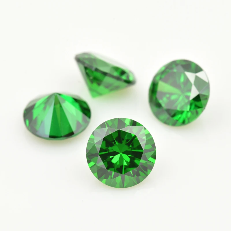 

Round Shape Green 3.25-12mm Cubic Zirconia AAAAA Brilliant Cut Loose CZ Stone Synthetic Gems DIY for Jewelry Wholesale