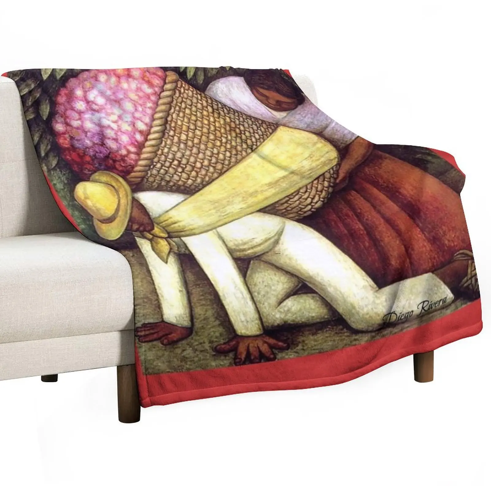

Famous Artist: Diego Rivera - The Flower Carrier (1935) Throw Blanket Decorative Beds Giant Sofa Quilt heavy to sleep Blankets