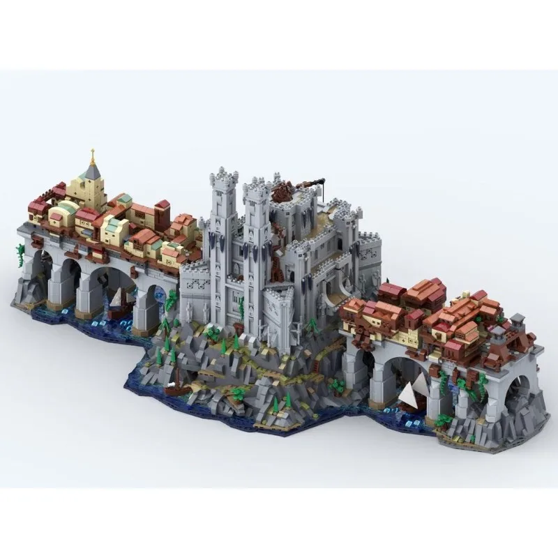 

9530PCS Moc Medieval Castle Wyrm's Crossing (Baldurs Gate 3) Game Modular Building Blocks Architecture Toy Kids Birthday Gifts