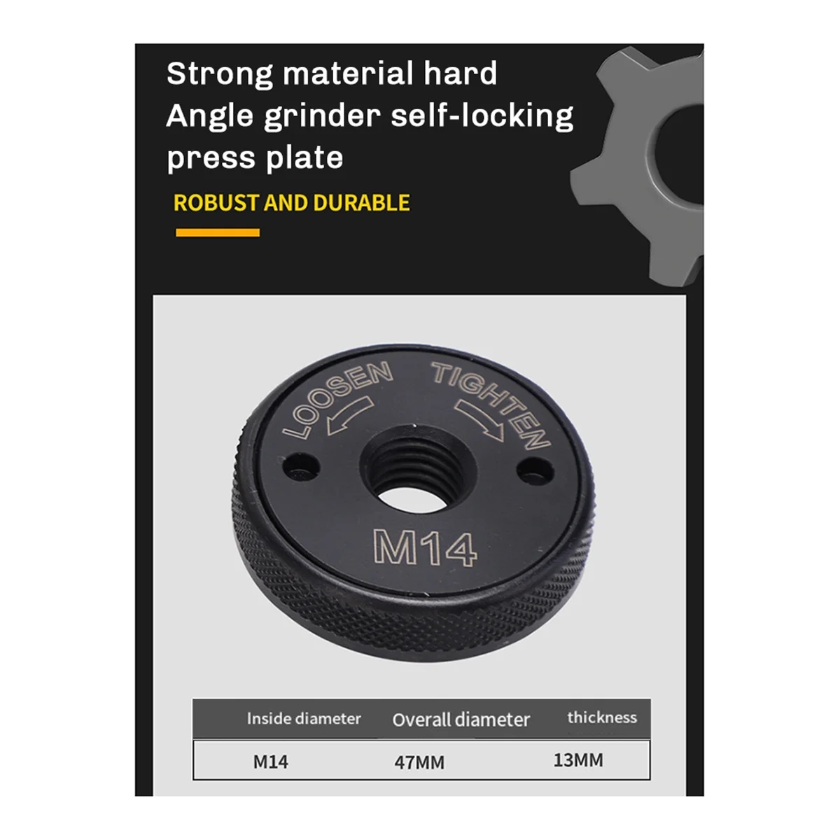 

M14 Angle Grinder Flange Nut Inner Outer Quick Release Locking Nut Replace for
