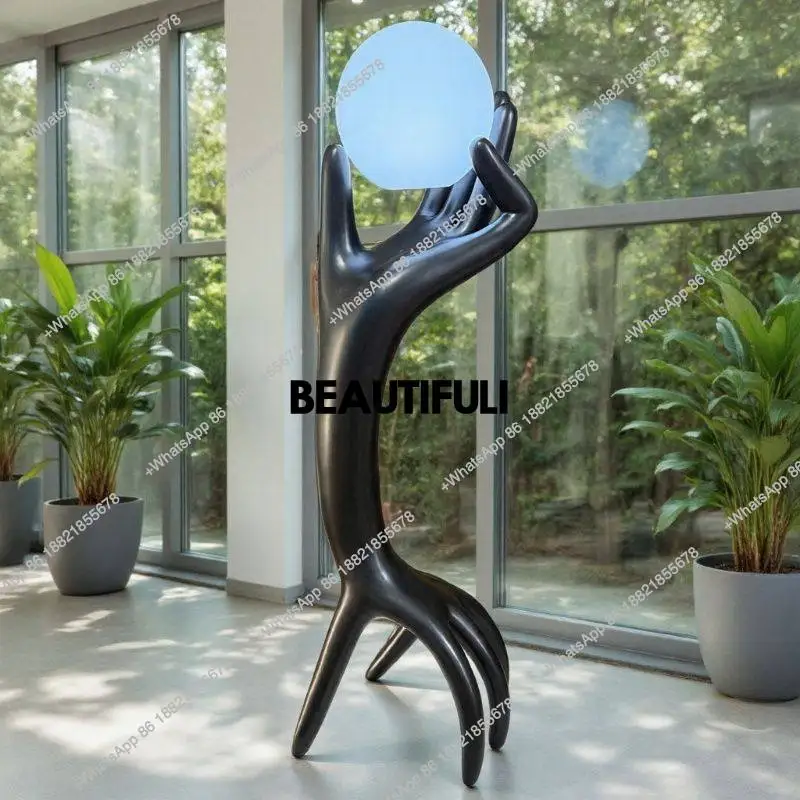 Nordic designer creative arm shape floor lamp living room decoration ornament home art sculpture lamp