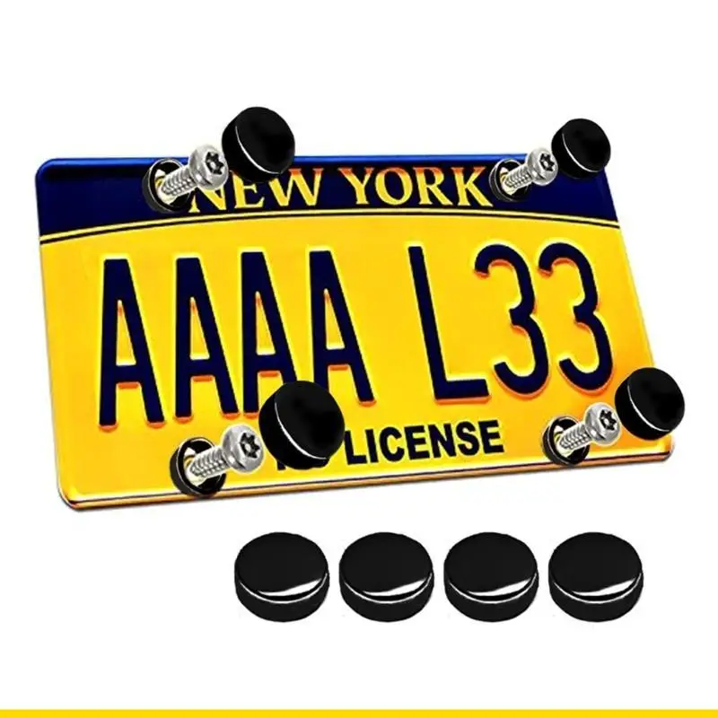SZCH License Plate Screws, Anti Theft License Plate Bolts Fasteners StainlessSteel Screws Mounting Hardware