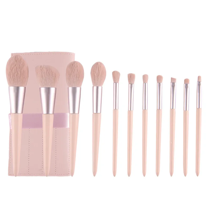 Set di pennelli per trucco 11 pezzi Pink Girl fondotinta Super Soft Make-up ombretto accessori per strumenti per il trucco del viso Brochas Maquillaje