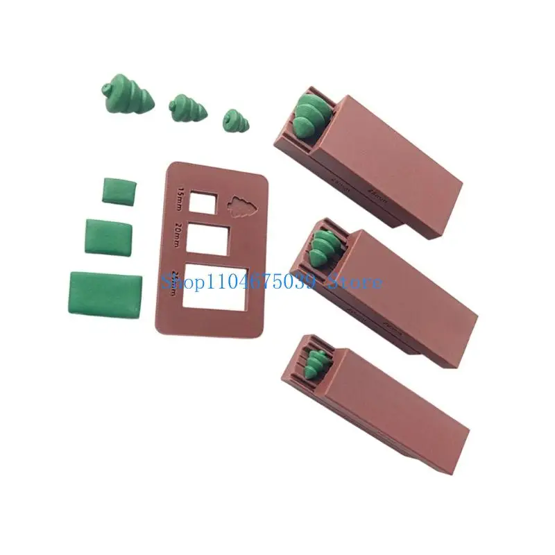 5asd شجرة عيد الميلاد بوليمر كلاي Stampers 3 بكرات لقلادات القرط صياغة والمجوهرات الفنية #5