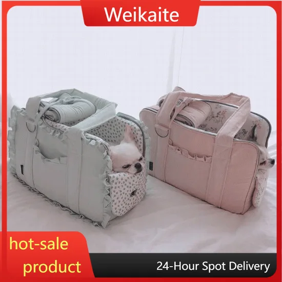 

Spot Korea Korean version pet out bag portable bag handbag shoulder sweet simple gray pink