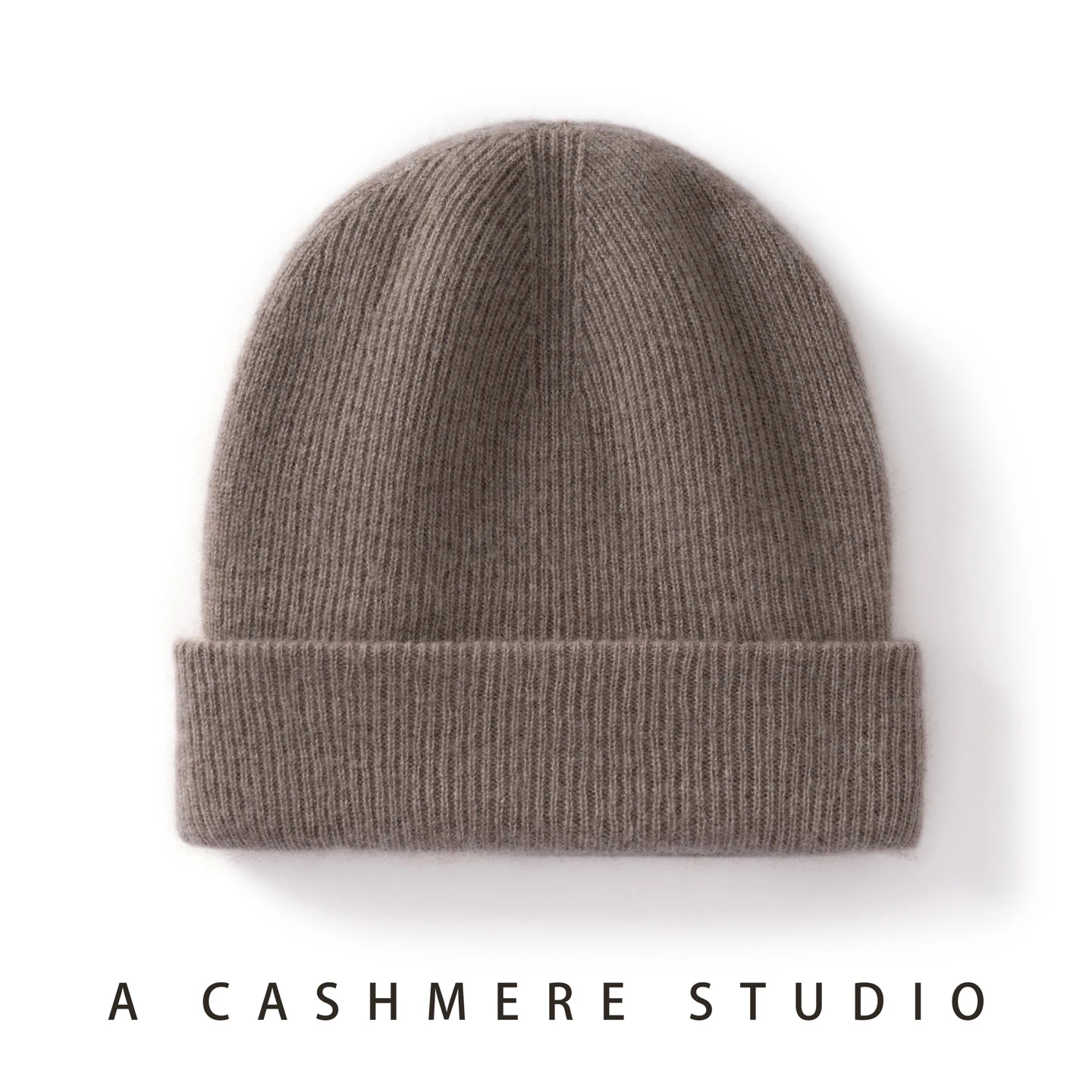 MERRILAMB 100% Natural Cashmere Hats For Women/Men Winter Outdoor Warm Soft Beanie Hat Seamless Knitted 2-Layer Casual Solid Cap
