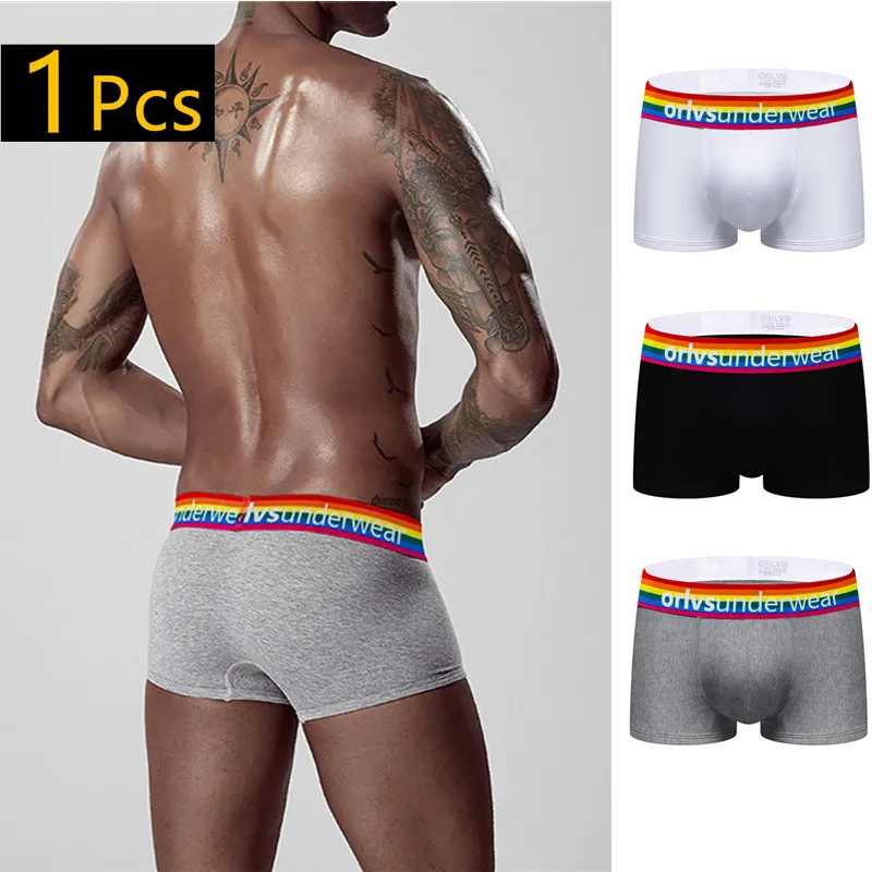

Modal Men Boxer Underwear Cotton Mid Waist Boxer Briefs, Breathable, U Convex For Comfortable Gay Underwear Male Panties Cueca