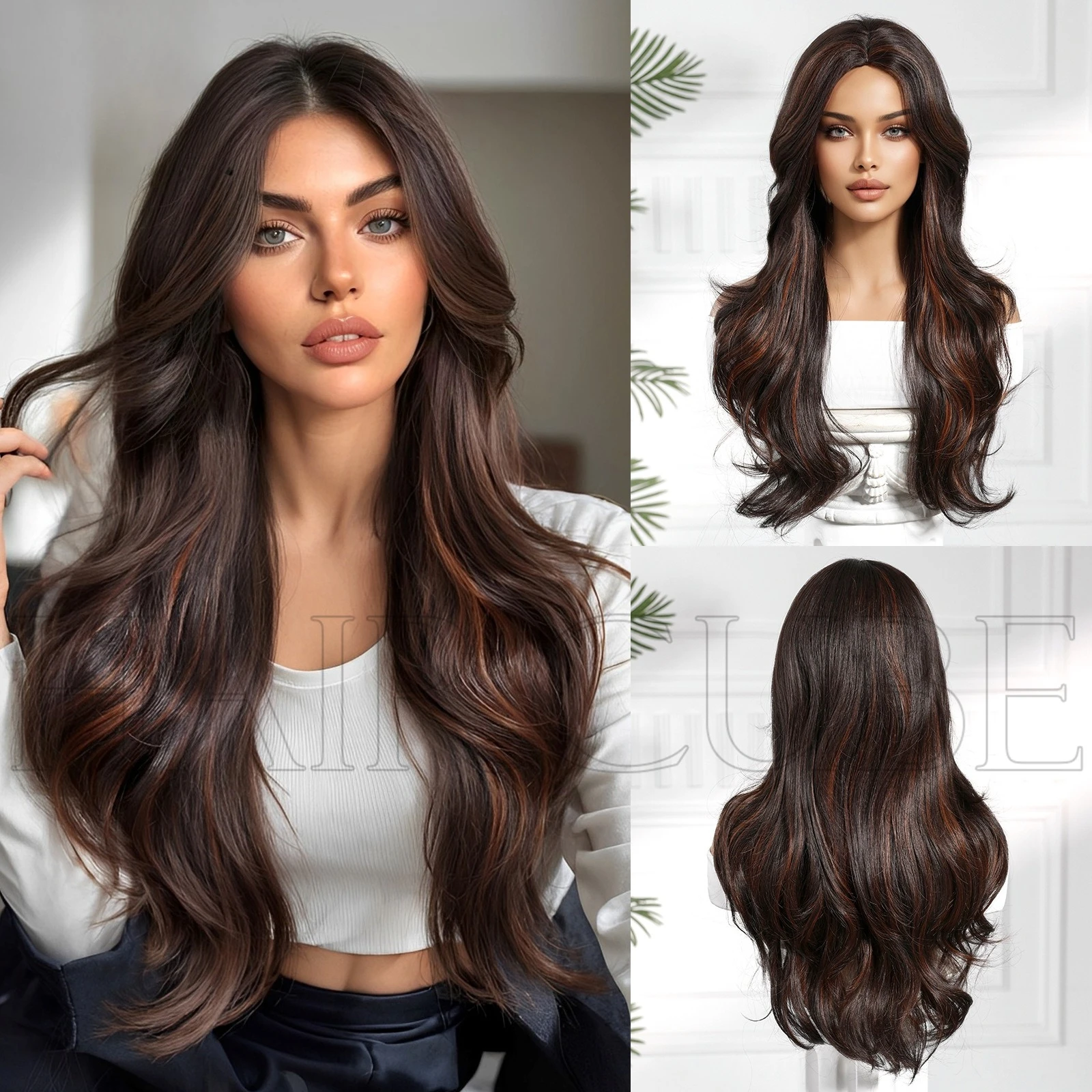 

Wig Long Curly Hair Medium Large Roll Full Head Female Curly Hair Wig