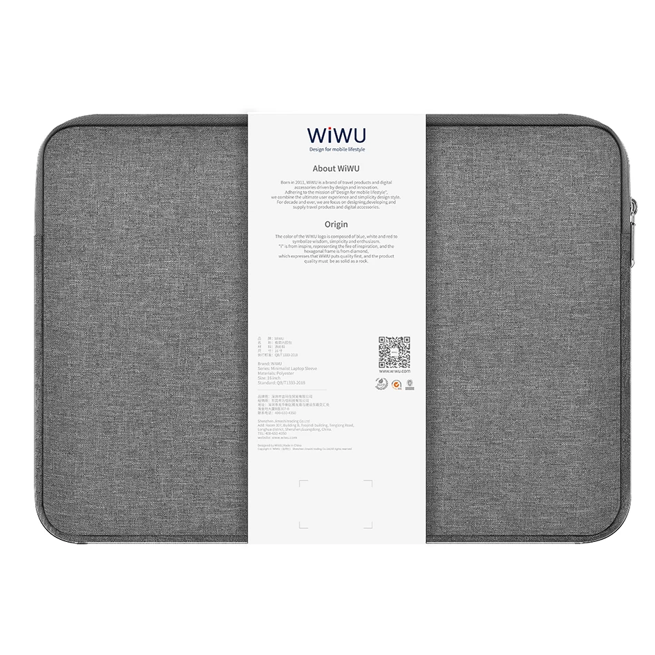 WiWU Laptop Sleeve for MacBook Air 15.3 13.6 M3 M2 Waterproof Notebook Bag for MacBook Pro 16.2 14.2 M3 M2 Case for MacBook Air