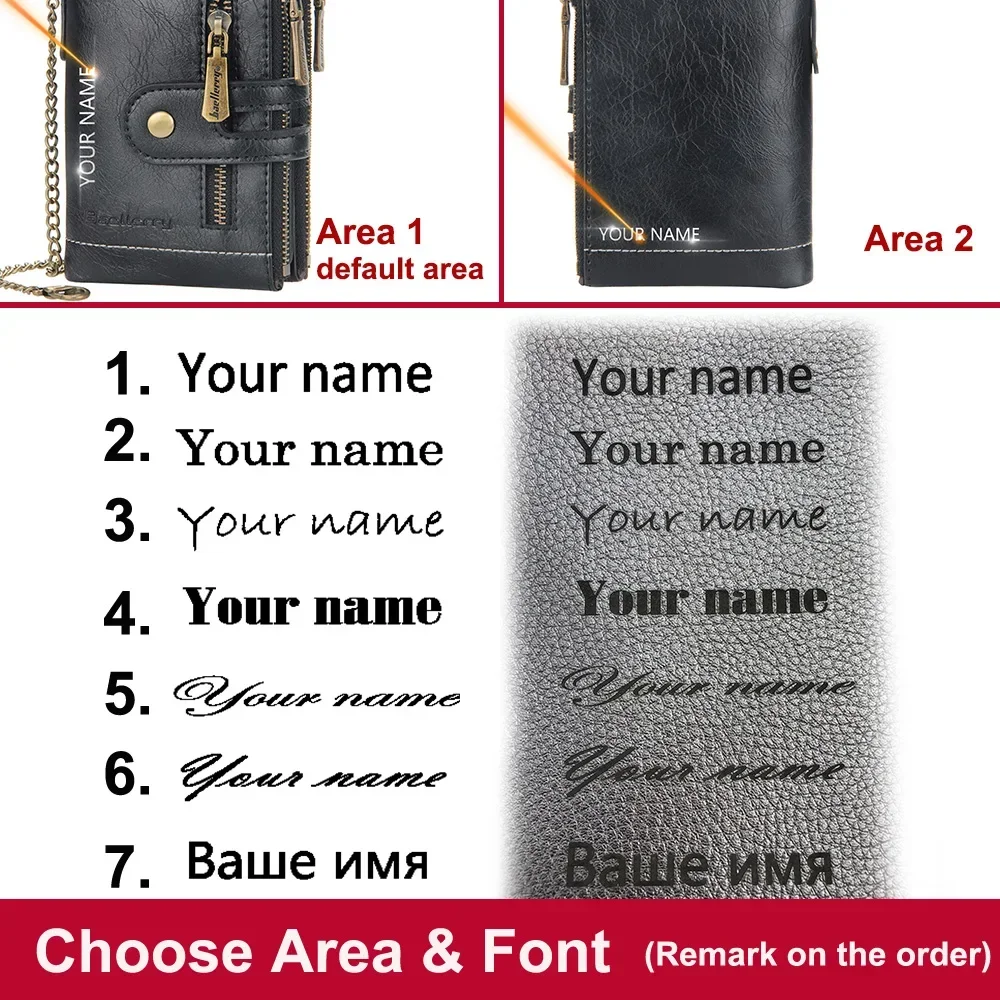 Baellerry الرجال محافظ اسم النقش 11 حاملي بطاقات الرجال محفظة قصيرة مزدوجة سستة عملة جيب عالية الجودة الذكور محفظة Cartera