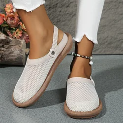 Sandali da donna in Mesh traspirante Platform Flats Shoes Summer Sport Walking Sneakers 2024 pantofole Casual New Trend Mujer Slides