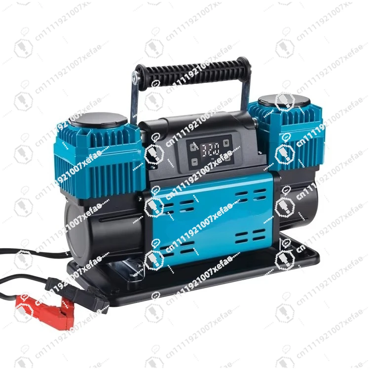 Portable Air Compressor with Digital Display 60mm Twin Cylinder Tire Pressure Monitor