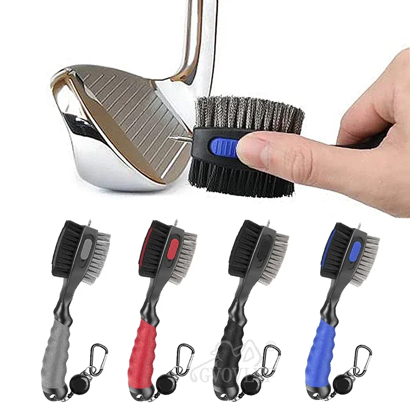 Golf club cleaning brush oversized multi-function two-sided brush with telescopic buckle golf accessories fans supplies